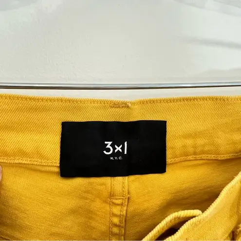 3x1  NYC Shelter Wide Leg Crop Jeans High Rise in Marigold Size 32