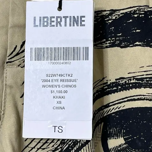LIBERTINE 2004 Eye Reissue Chinos Women’s XS In Khaki Handmade Pants New $1,150