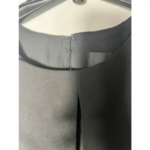 Adelyn Rae Wide-Leg Sleeveless Keyhole Jumpsuit Small Black