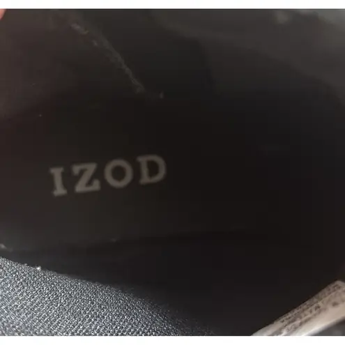 IZOD Womens Mila Black Faux Suede Pull-On Boot Sneaker Ankle Bootie Size 8