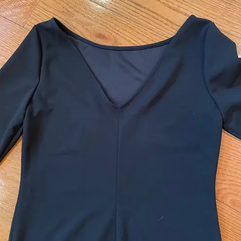 NWT Marina Women’s Dress – Size 4 – Black Sheath w/ Ruffle Cuff Sleeves & V