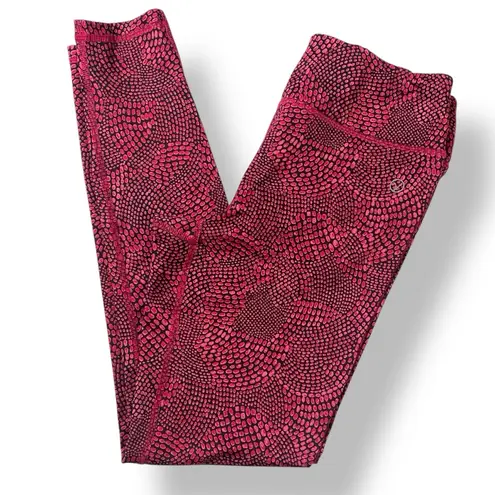 π Vogo Athletica Pink Patterned 7/8 Leggings Size M Waist Pocket, 4