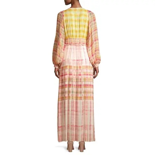 Hemant and Nandita multicolor viscose Plunging Long Peasant Dress size M