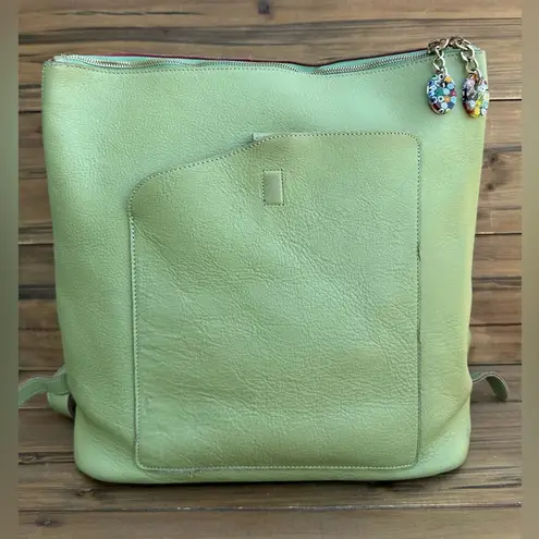 Terrida Murano Collection Aurora Square Backpack Bag Green