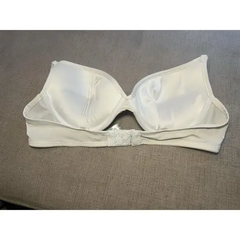 Kathy Ireland Size 36B Strapless White Padded Stretch Push Up Bra