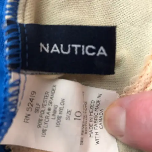 Nautica Size 10 Sports Top Bra Color is blue black