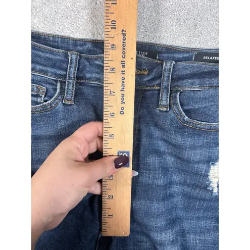 Judy Blue relaxed fit jeans 1/25 distressed dark wash jeans mid rise