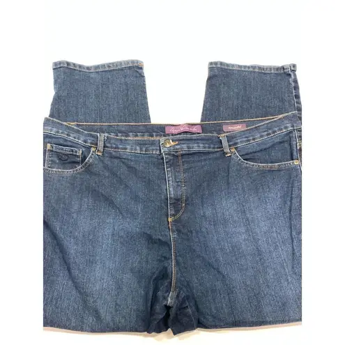 Gloria Vanderbilt Women's Five Pocket Denim Amanda High-Rise Jeans Blue Size 20W