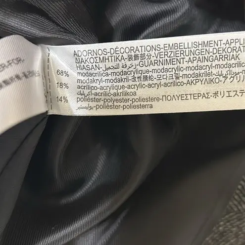 ZARA  Black/Gray Removable Faux Fur Collar Blazer/Jacket(Size Medium)