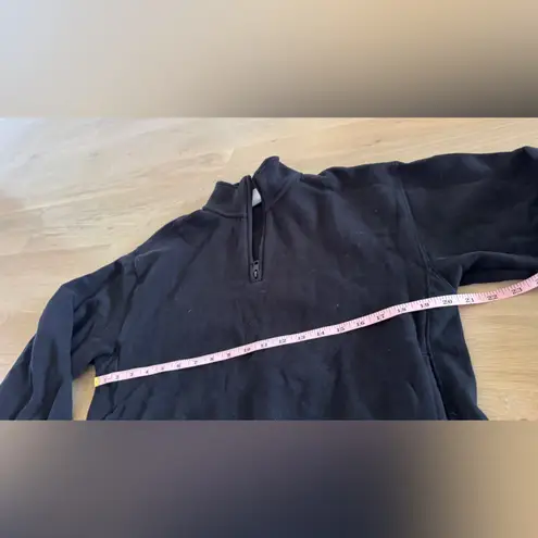 Aritzia TNA Cozy Fleece Boyfriend fit 1/4 Zip Sweatshirt black size XS