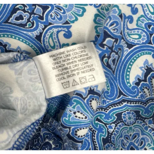 Coolibar Dress Womens Medium Blue White Geometric UPF 50+ Oceanside Tunic Dress