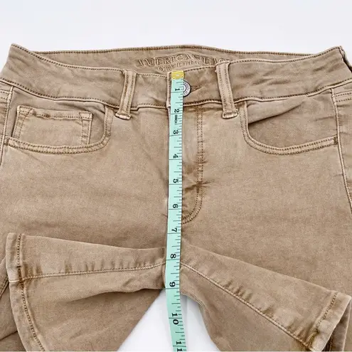 American Eagle  Outfitters Super Stretch Twill X Midi Shorts Khaki Tan Size 6