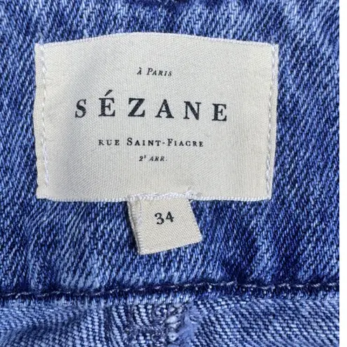 Sézane Sezane Sam Sama High Waist Pleated Tapered Denim Trouser Jeans Size 34 / US 2