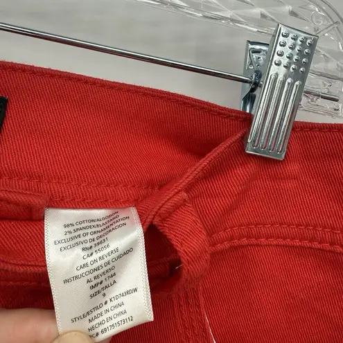 Baby Phat Micro Mini Skirt Red Beaded Gold Size 9 Junior Y2k Cotton