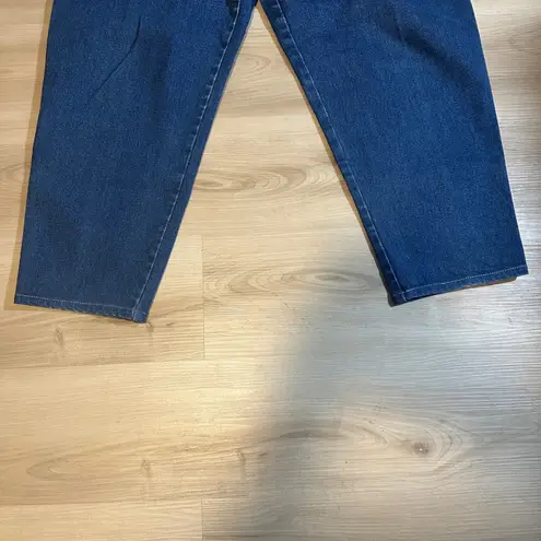 Denim + Co. Blue High Rise Straight Leg Jeans Women's Size 18W Cotton Spandex