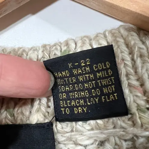 Liz Sport Vintage Cableknit Sweater with Collar Size Medium