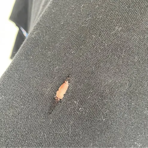 Derek Lam Wool Blend Black Blue Patterned Short Sleeve Sweater