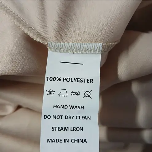 Love and Lemonade Women's Sequin Formal Evening Gown Size 1XL Tan Off Shoulder