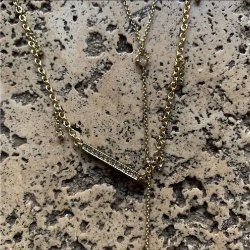 House of Harlow 1960 South Point Aztec Turqouise Layered Strand Necklace Gold