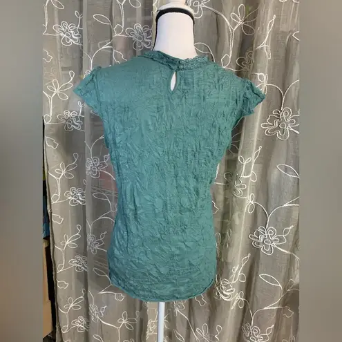Mossimo Teal Lace Trimmed Tank Top Green Size XXL