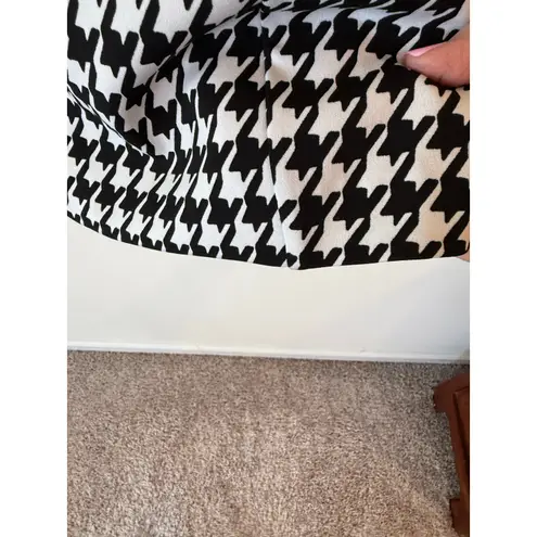 Susan Graver Houndstooth Single Breasted Tunic Blazer Black Women's Size XLP