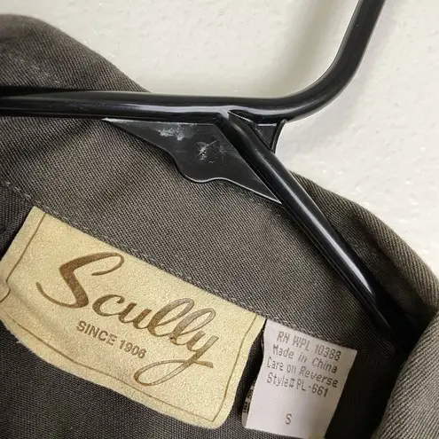 Vtg Scully Womens Western Shirt Small Brown Pearl Snap Embroider Cowgirl NWT