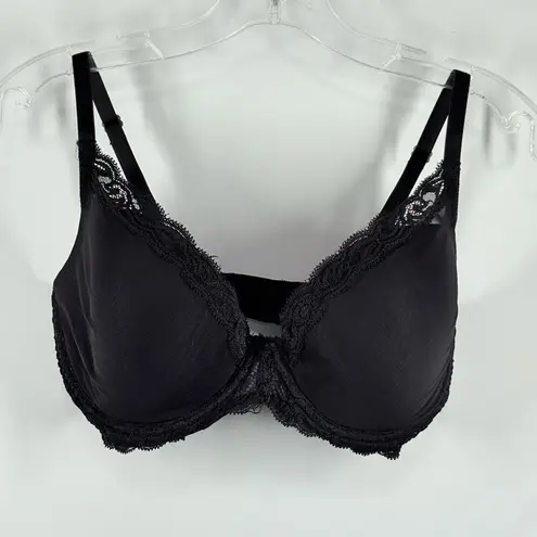 Natori Feathers Plunge Black T-Shirt Bra Size 34DDD