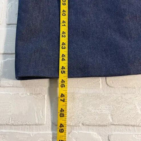 Cushnie et Ochs Midi Dress Womens 6 Blue Denim Sheath Slit Sleeveless Designer