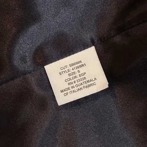 Sachi Collection Wool Cashmere Blend Coat Fox Fur Hood Women's S Navy Blue EGP