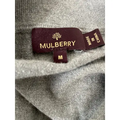 Mulberry Short Sleeve Gray Knit Bow Sweater Shirt Size Medium