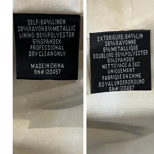 Royal Underground Linen Blend Jacket Size Small