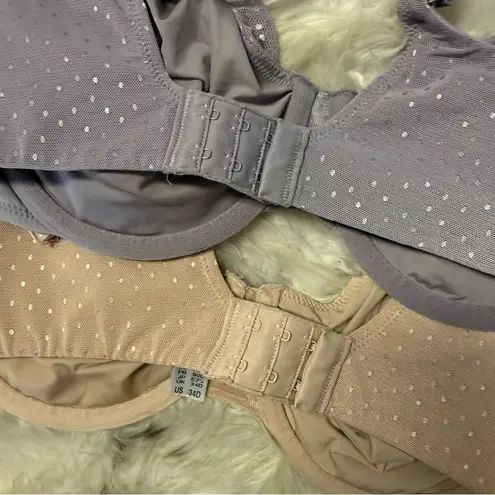 Wacoal Back Appeal Underwire Bra Size 34D Lot of 2 Style 855303