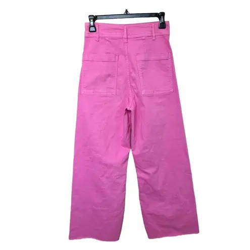 ZARA  Women's High Rise Wide Leg Jeans Pink Size 4 Denim