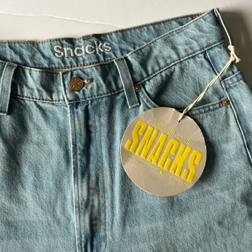 MOTHER SNACKS! Straight leg jeans New High rise light wash 90s Jean NWT 29 Blue