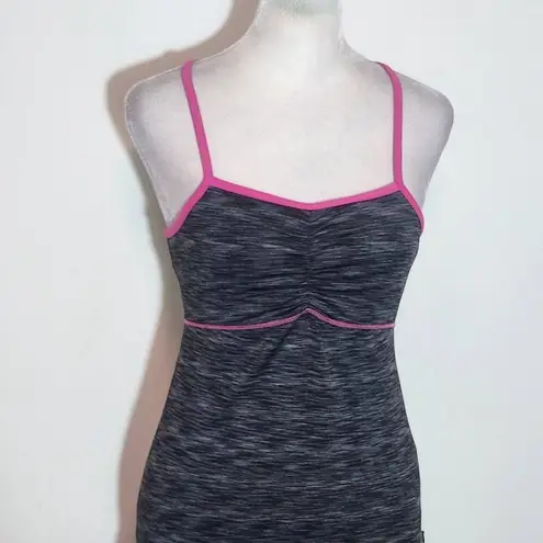 Dakini Gray Athletic Dress with Pink Trim Size XS Heather Gray Sports Dress