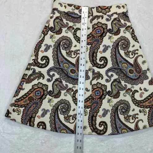 Zara Woman Paisley Tapestry Mini Skirt A