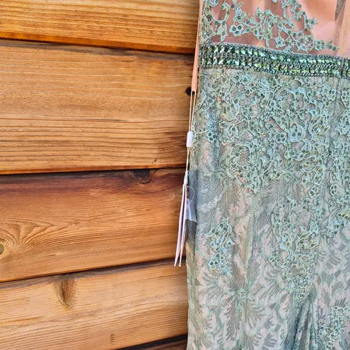 Mac Duggal 79230 Embellished Feather Cap Sleeve Illusion Neck Trumpet Gown