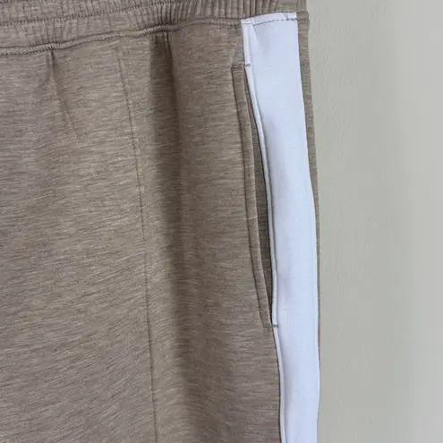 YPB NeoKnit by A&F Active Pants & Jacket Set in Beige Heather Size Large Tan