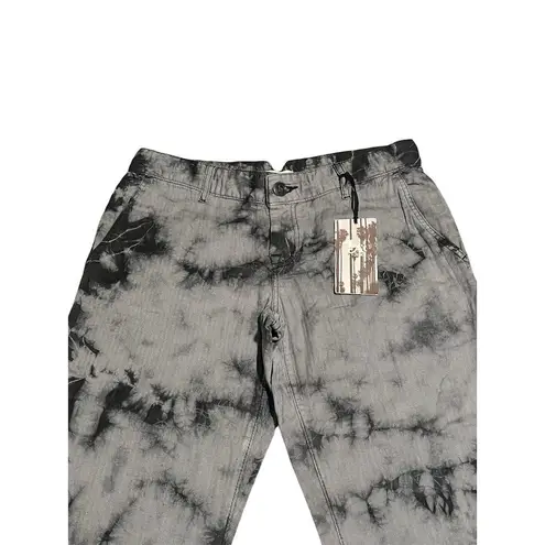 L'Agence LA't Pants Women's Size 25 Black Gray Tie Dye Cropped Relaxed Fit Ankle