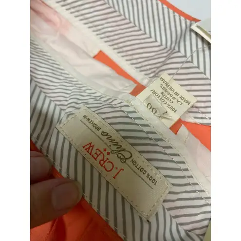 J. Crew Factory Womens Shorts Sz 00 3" Chino Neon Peach NEW Orange