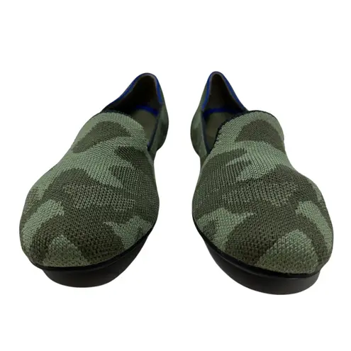 Rothy's The Loafer Flats Knit Camouflage Print Green Size 7.5