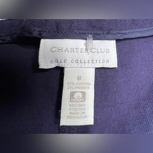 Charter Club Golf Womens Pickleball Tennis Athleisure Workout Ribbed Skort|Sz:8