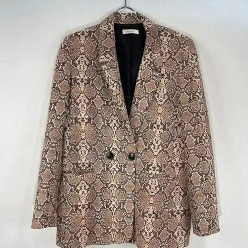 ANINE BING | Madeline Python Double Breasted Snake Print Blazer XS
