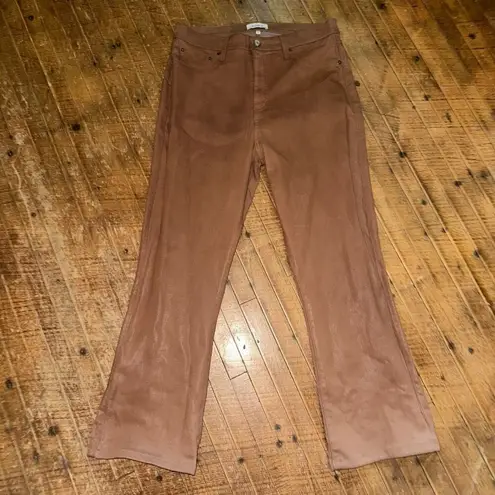 Liverpool stretchy boutique faux leather brown 10/30 jeans Tan