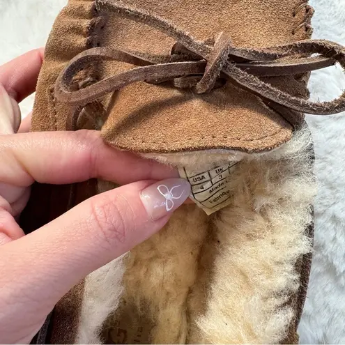 UGG  Fur Moccasin Slippers 5 - Chestnut