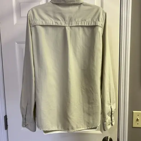 REI Women’s Beige Outdoor Hiking Button Up Collar Shirt w/ Venting Panels