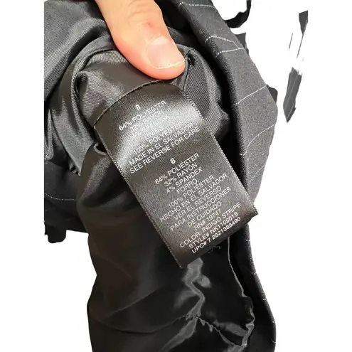 Norma Kamali Indigo Stripe Blue Pinstripe Blazer Size 8