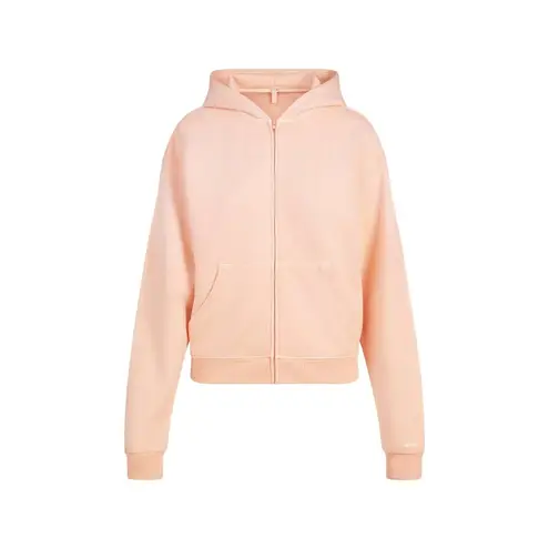 SKIMS French Terry Zip Up Hoodie in Cantaloupe, Size Small