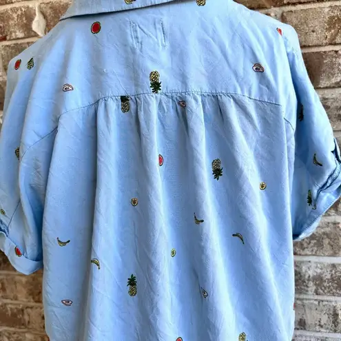 Workshop Republic Clothing Shirt Sz S Blue Collared Button Chest Pockets…