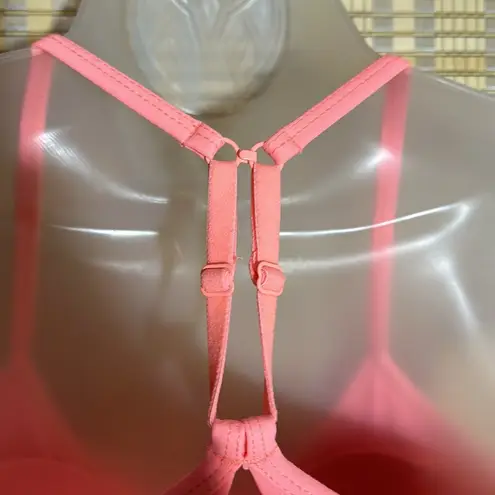 Lorna Jane Active Sammy Racerback Sports Bra Apricot Peach Pink Medium?